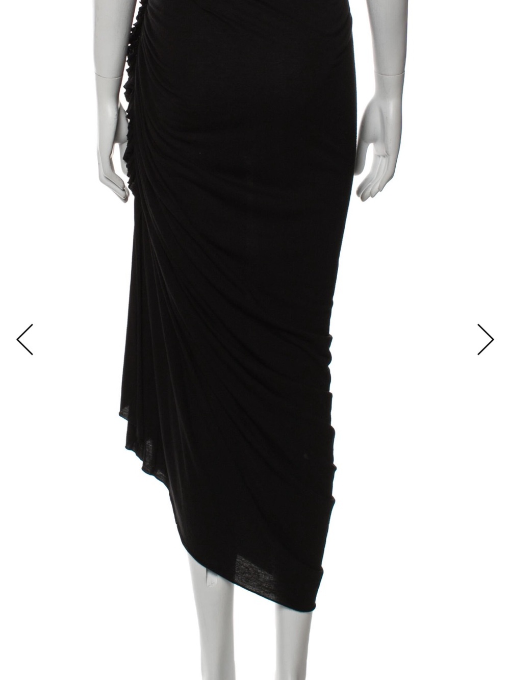 Rick Owens Black Ruched Maxi Skirt - Picture 11 of 11